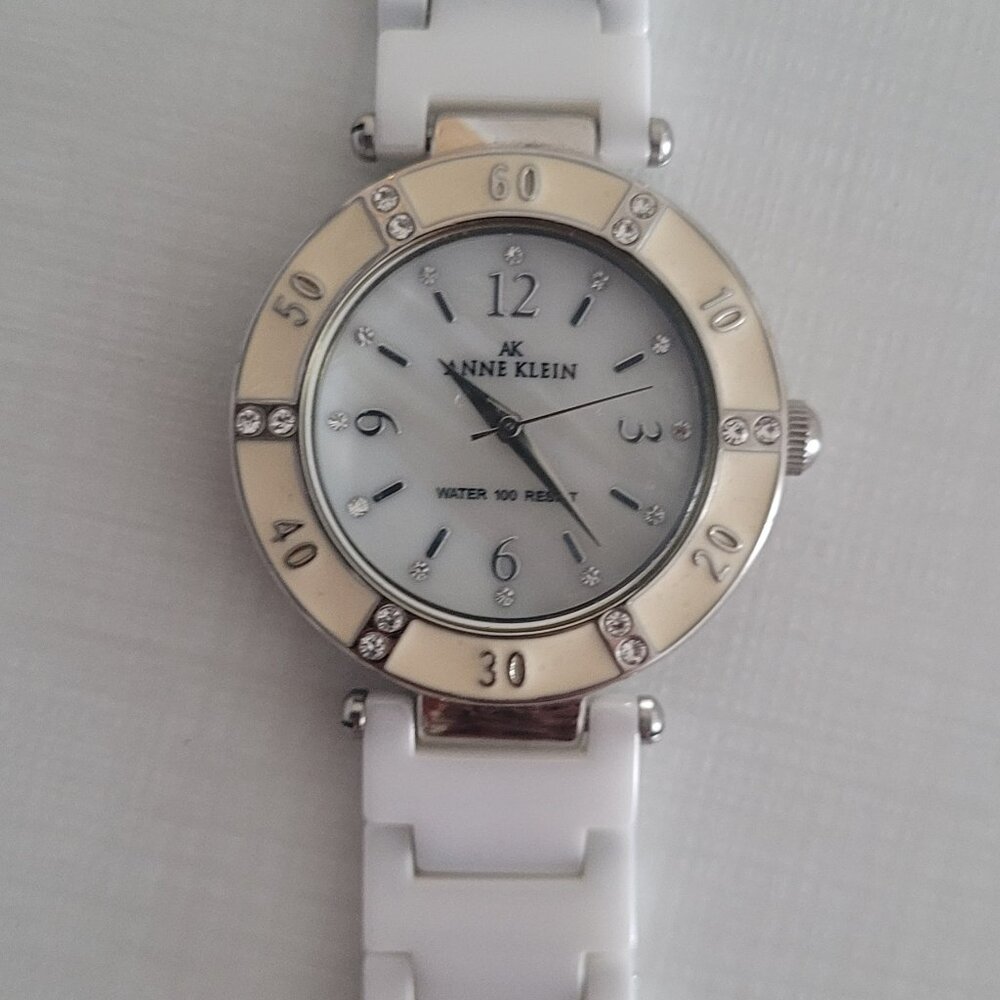 Anne Klein White Ceramic Watch Model 10/9417 Y121E